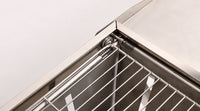 Foldable Barbecue Stand - Portable, Durable Stainless Steel Standing BBQ Grill, with Foldable Tray and Handle, Folds Small and Flat