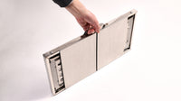 Foldable Barbecue Stand - Portable, Durable Stainless Steel Standing BBQ Grill, with Foldable Tray and Handle, Folds Small and Flat