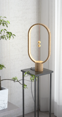 Heng Balance Lamp Ellipse Battery Mini USB-C; LIGHT WOOD