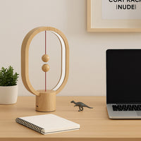 Heng Balance Lamp Ellipse Battery Mini USB-C; LIGHT WOOD