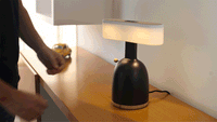 CoinLamp DINA - Interactive Modern Piggy Bank Light with Wooden Switch & Base, Minimalist LED USB-C Energy Saving Decorative Bedside Night Light