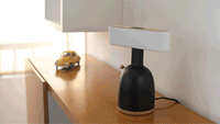 CoinLamp DINA - Interactive Modern Piggy Bank Light with Wooden Switch & Base, Minimalist LED USB-C Energy Saving Decorative Bedside Night Light