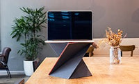 Levit8 - A Flat-Folding Portable Origami Standing Desk, Laptop Riser
