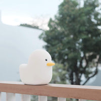 DesignNest Duck Night Light Soft Warm LED Sleep Lamp with Timer & Touch Control, BPA Free Silicone Kids & Adult Bedside Light, Portable Rechargeable Nightlight for Nursery, Bedroom & Gifts