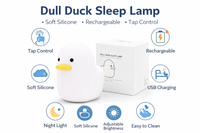 DesignNest Duck Night Light Soft Warm LED Sleep Lamp with Timer & Touch Control, BPA Free Silicone Kids & Adult Bedside Light, Portable Rechargeable Nightlight for Nursery, Bedroom & Gifts